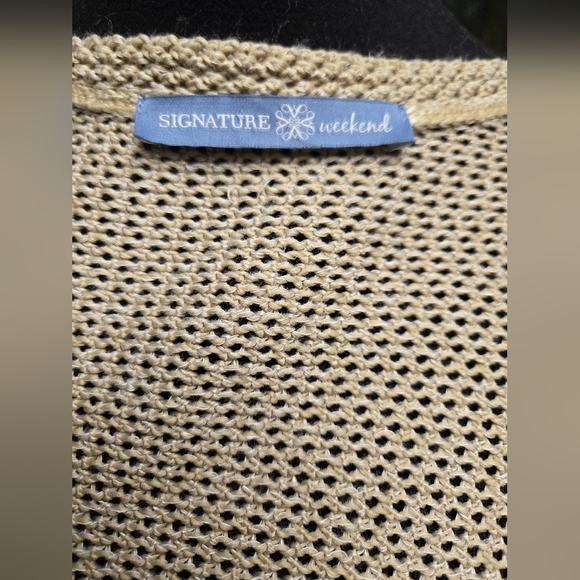 Signature Weekend Long Open Knit Cardigan Size 2X - Picture 8 of 9